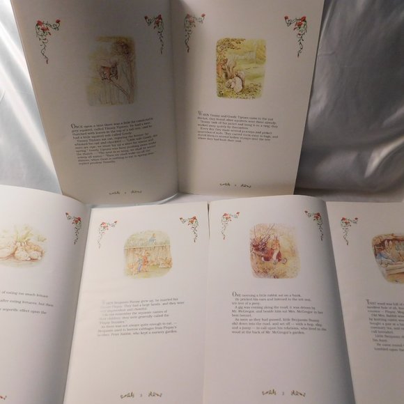 BEATRIX POTTER JUMBO STORY BOOKS BENJAMIN BUNNY TIMMY TIPTOES THE FLOPSY BUNNIES - Picture 10 of 10